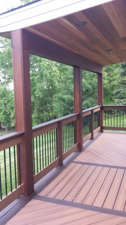 Covered deck close-up